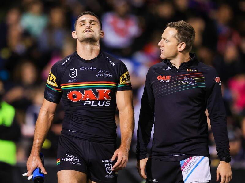 Penrith star Nathan Cleary's State of Origin plans have been left in tatters by a hamstring injury. (Mark Evans/AAP PHOTOS)