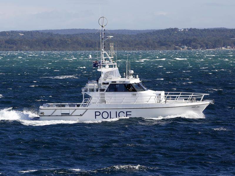 NSW water police say they found the drug ice and cannabis after rescuing a woman north of Newcastle.