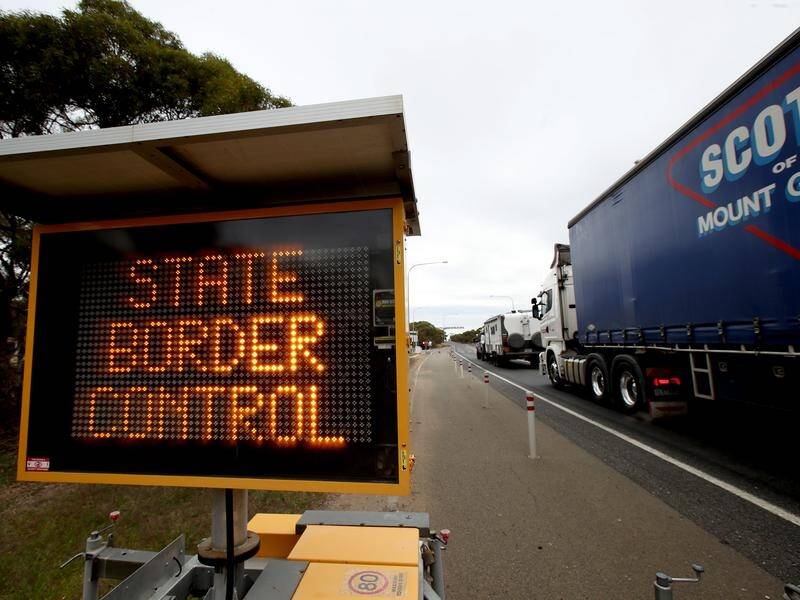 All freight drivers crossing into South Australia must show proof of a negative coronavirus test.