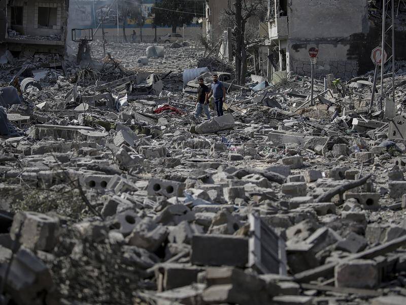 Israeli forces have razed entire districts in Gaza following attacks from Hamas militants. (EPA PHOTO)