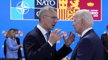 NATO head Jens Stoltenberg says Russian leader Vladimir Putin "is getting more NATO on his borders".