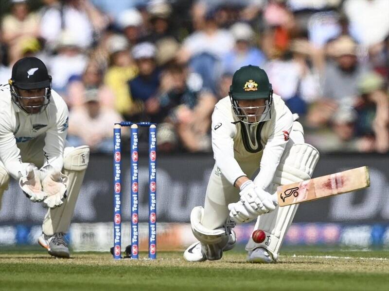 Marnus Labuschagne returned to form with a battling 90 in the second Test against New Zealand. (AP PHOTO)