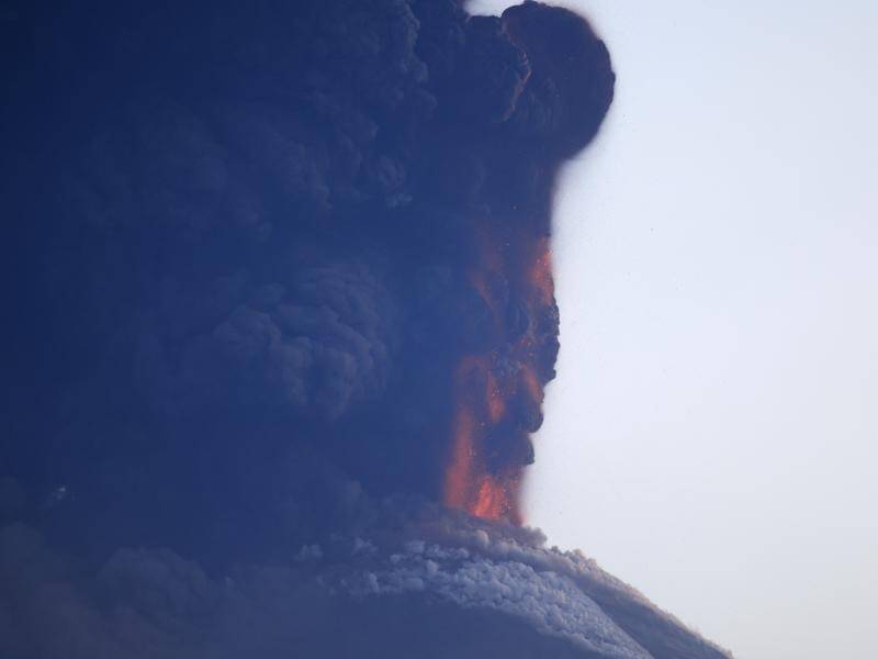 Huge ash columns have erupted from the Klyuchevskaya Sopka volcano in Russia's Kamchatka peninsula. (AP PHOTO)