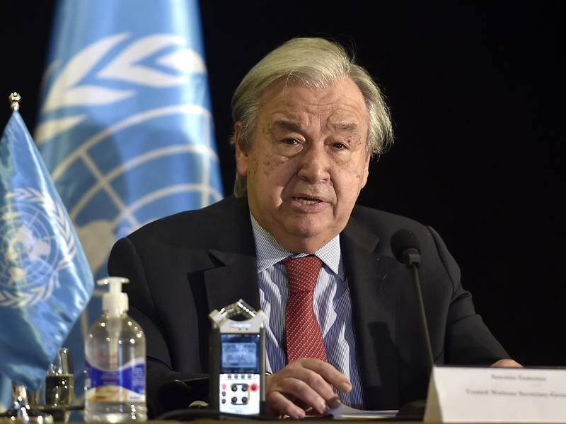UN Secretary-General Antonio Guterres said eight countries are suspended from voting.