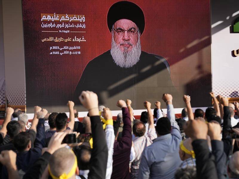 Sayyed Hassan Nasrallah has warned a wider conflict in the Middle East is a realistic possibility. (AP PHOTO)