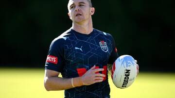 Dylan Edwards has pulled up sore at NSW training and is in doubt for State of Origin I. (Dan Himbrechts/AAP PHOTOS)