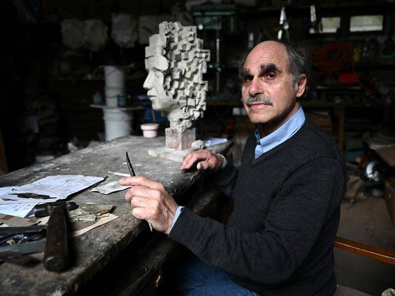 Sculptor Michael Meszaros has been a professional artist for 54 years. (JOEL CARRETT)