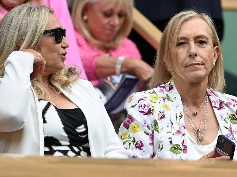 Nine-time winner Martina Navratilova (r) is puzzled by players wanting to skip playing Wimbledon.