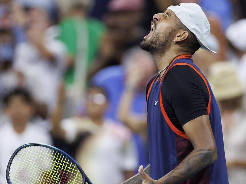 Nick Kyrgios has advanced to the fourth round of the US Open after a no-nonsense win over JJ Wolf. (EPA PHOTO)