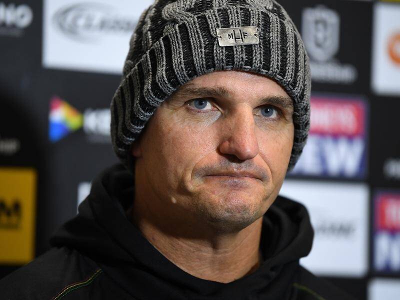 Penrith coach Ivan Cleary insists he said nothing untoward to NRL referees in the tunnel.