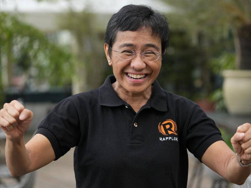 Maria Ressa has been congratulated by the Philippines president for winning the Nobel Peace Prize.