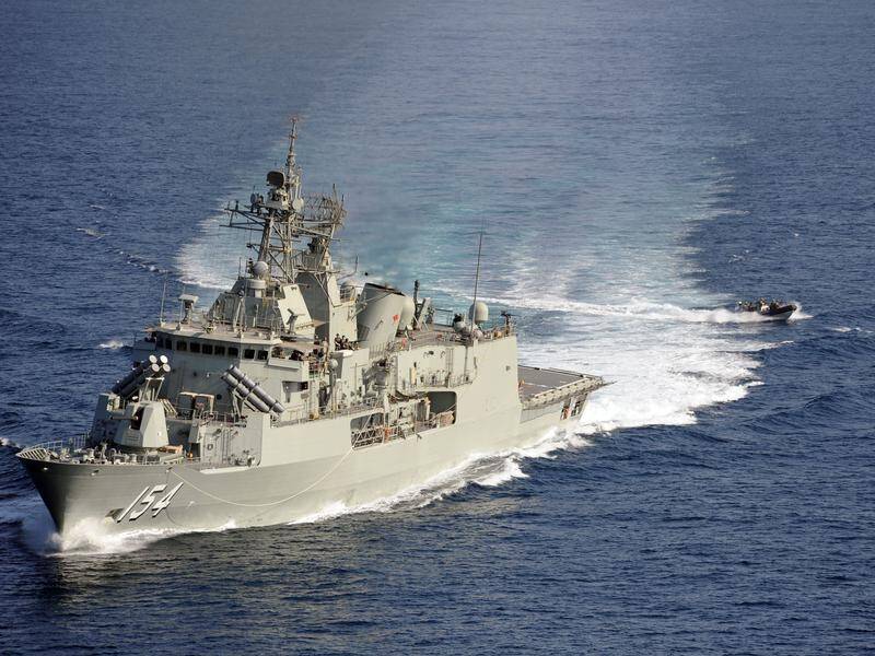 Australian warship HMAS Parramatta has conducted exercises with the US Navy in the South China Sea.
