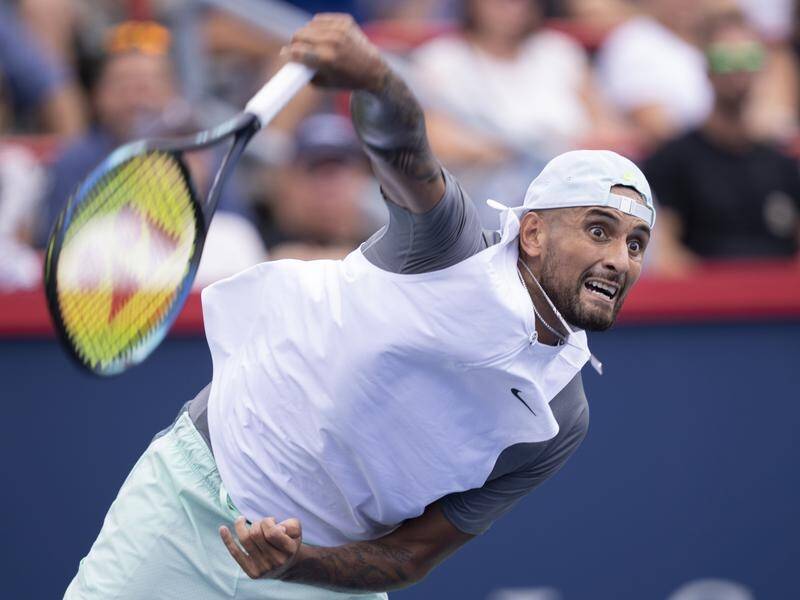 Nick Kyrgios is feeling homesick ahead of his US Open first round clash with Thanasi Kokkinakis. (AP PHOTO)