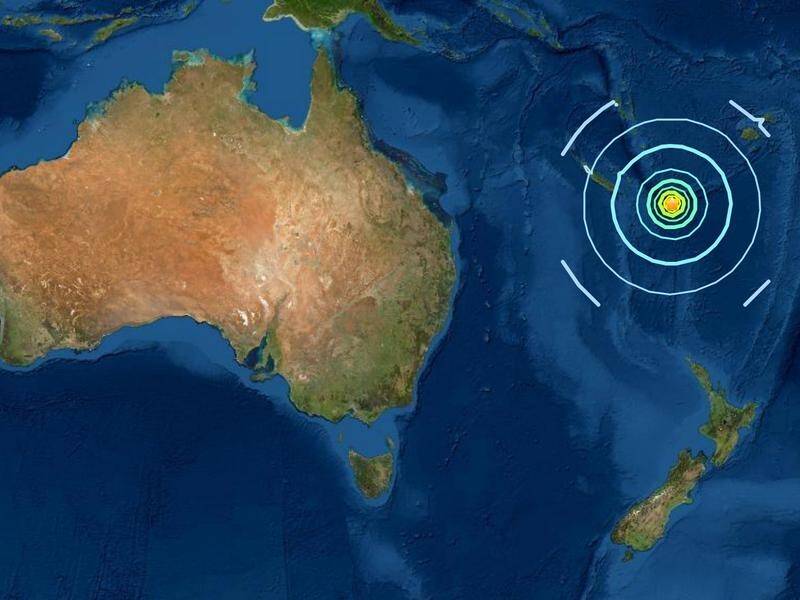An undersea earthquake of magnitude 7.7 has struck near New Caledonia.
