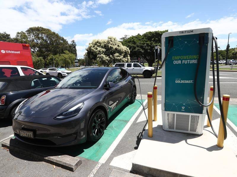 Electric chargers are expected to be in high demand over the Easter holidays. (Jason O'BRIEN/AAP PHOTOS)