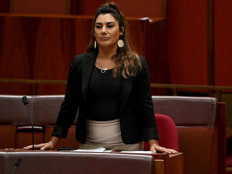 Indigenous independent senator Lidia Thorpe is unsure if she will back the voice to parliament. (Mick Tsikas/AAP PHOTOS)