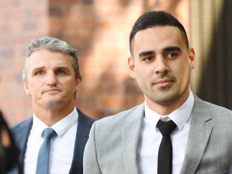 Penrith NRL coach Ivan Cleary (left) supported Panthers player Tyrone May in court.