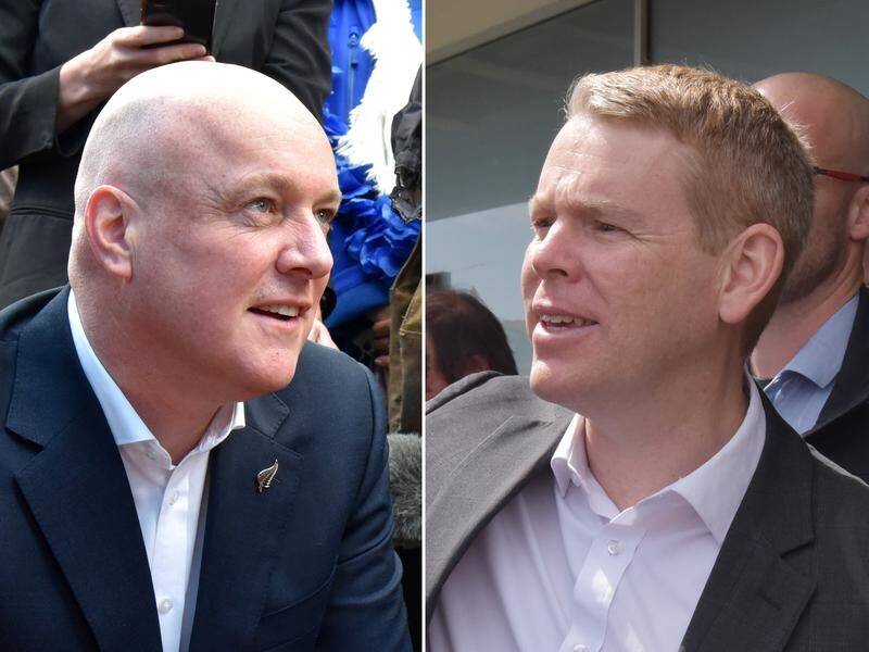 Chris Luxon (left) is set to replace Chris Hipkins as New Zealand's prime minister. (Ben McKay/AAP PHOTOS)