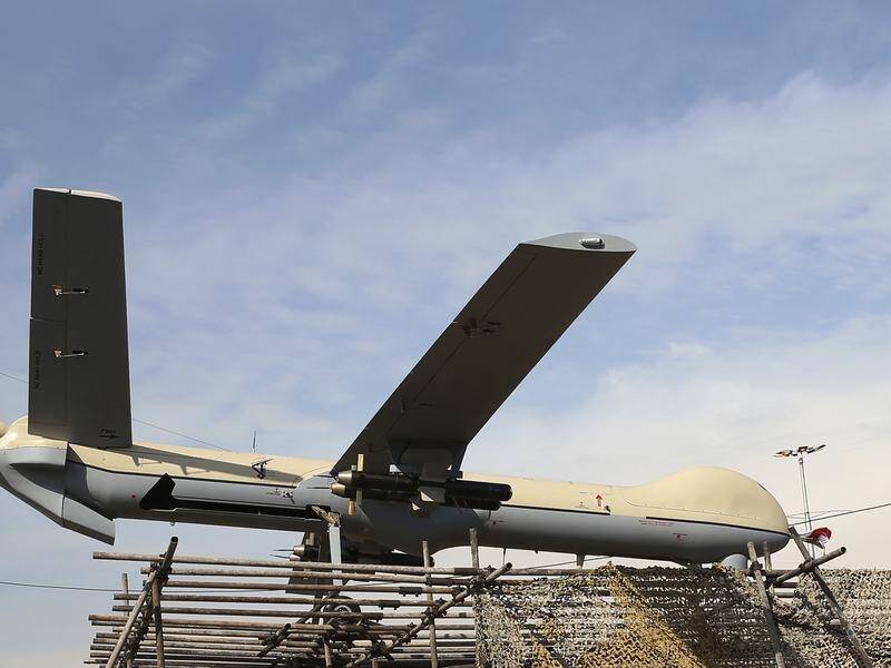 The US says Russia is looking to buy additional advanced attack drones from Iran to use in Ukraine. (AP PHOTO)