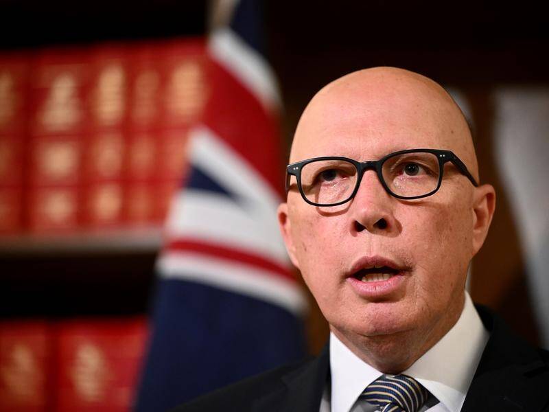 Opposition Leader Peter Dutton has topped a poll of Australia's least trusted politicians. (Joel Carrett/AAP PHOTOS)