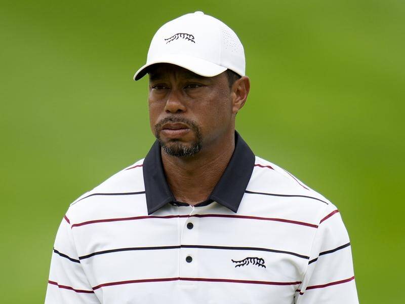 It was a frustrating day for Tiger Woods at the PGA Championship golf tournament in Louisville. (AP PHOTO)