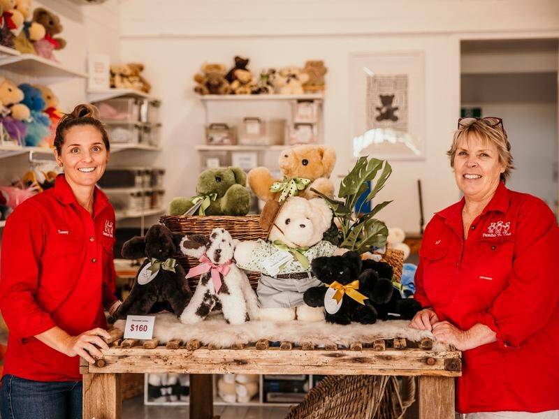 Tammy Johnson and Alison Shaw are celebrating the 30th anniversary of Tambo Teddies in Queensland. (PR HANDOUT IMAGE PHOTO)