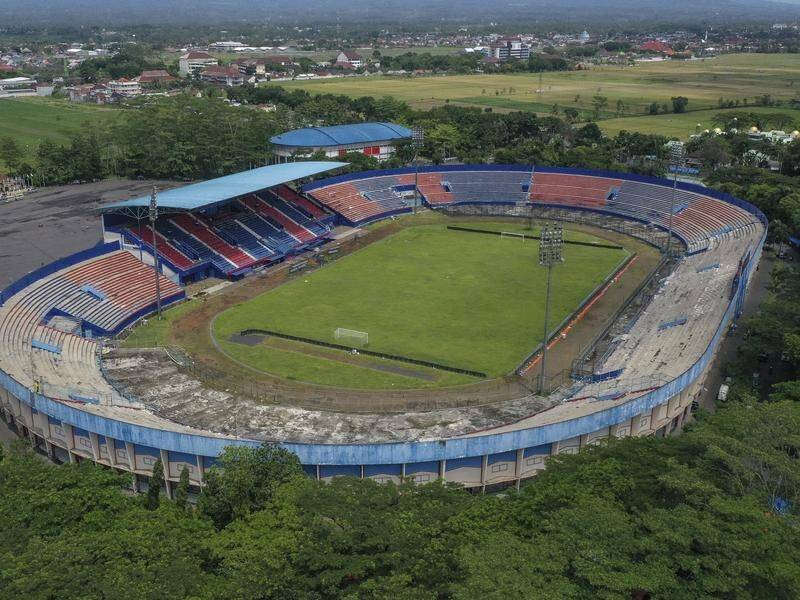 Kanjuruhan Stadium in East Java, Indonesia where 135 people died following a crowd stampede. (EPA PHOTO)