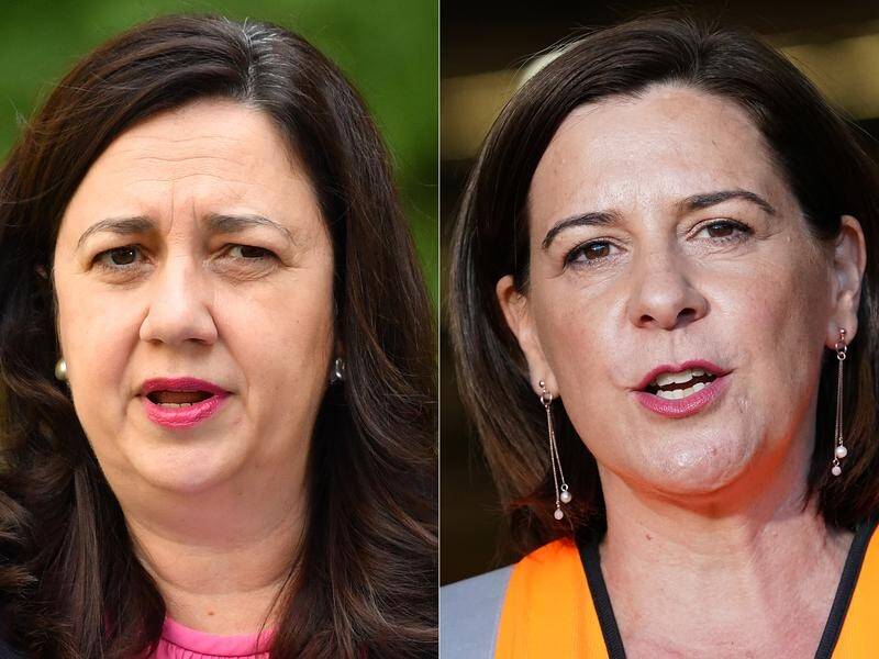 Queensland Premier Annastacia Palaszczuk (left) is up against LNP leader Deb Frecklington.