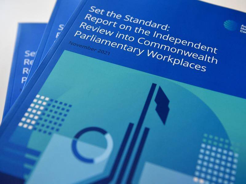 The new code of conduct for MPs follows the landmark review by Kate Jenkins on workplace culture. (Dan Himbrechts/AAP PHOTOS)