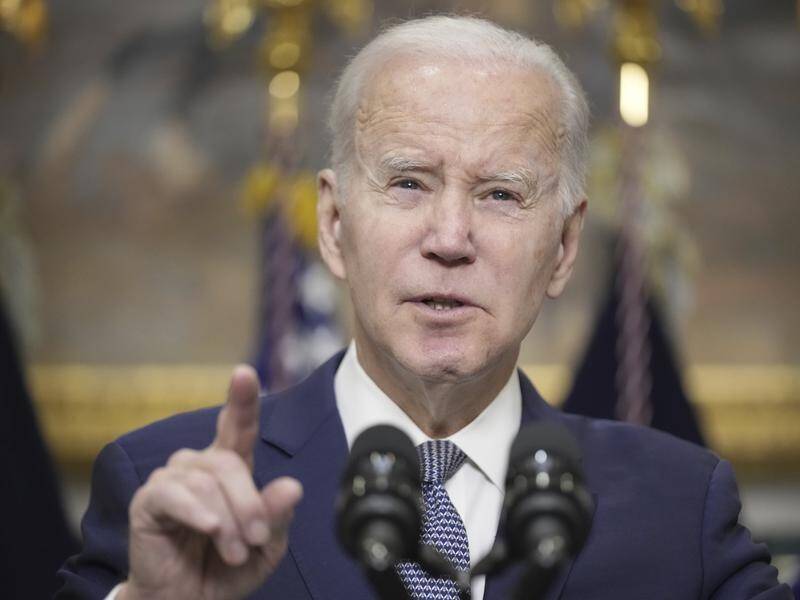 US President Joe Biden says the managers of two banks will be fired and investors will lose money. (AP PHOTO)