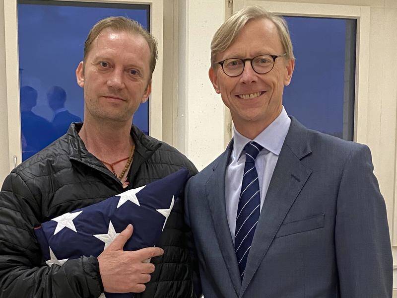 US special envoy for Iran Brian Hook met Michael White in Zurich after White's release.