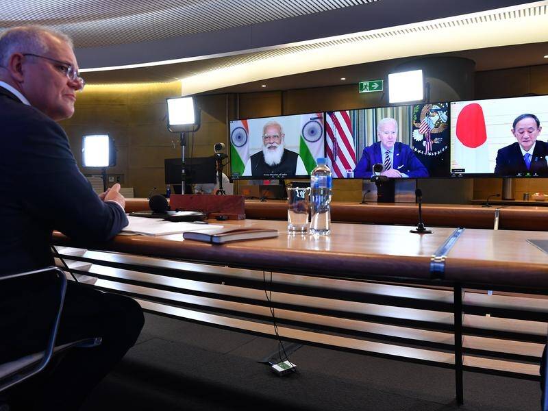 Australian PM Scott Morrison has spoken with leaders of the US, India and Japan.