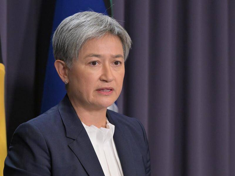 Penny Wong admitted she did not have all the evidence when halting humanitarian aid to a UN agency. (Mick Tsikas/AAP PHOTOS)