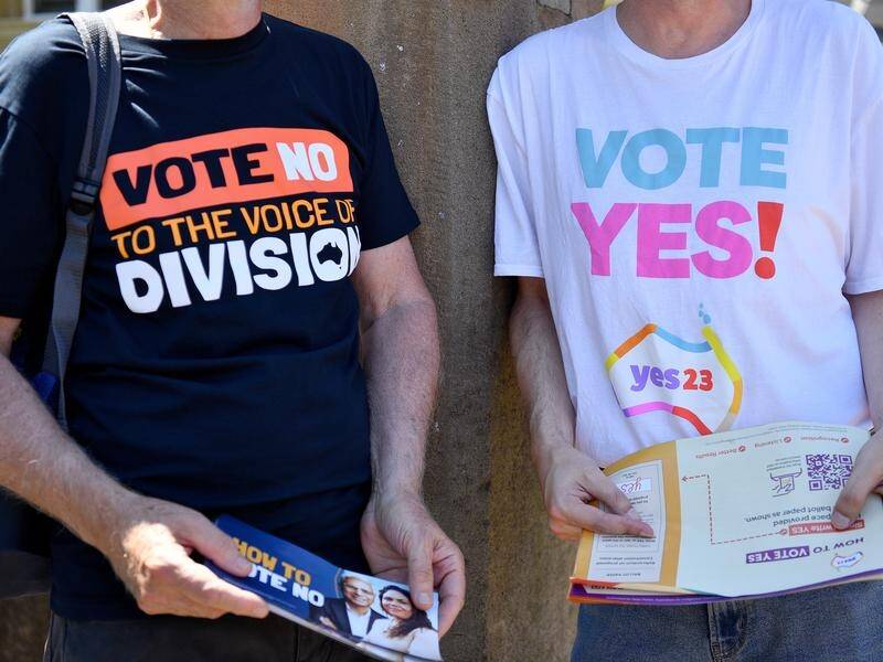 The 'yes' and 'no' camps are each keen to highlight the uniqueness of the voice model. (Bianca De Marchi/AAP PHOTOS)