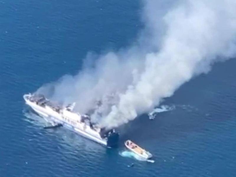 A total of 241 passengers and 51 crew were on board the Euroferry Olympia when the blaze broke out.