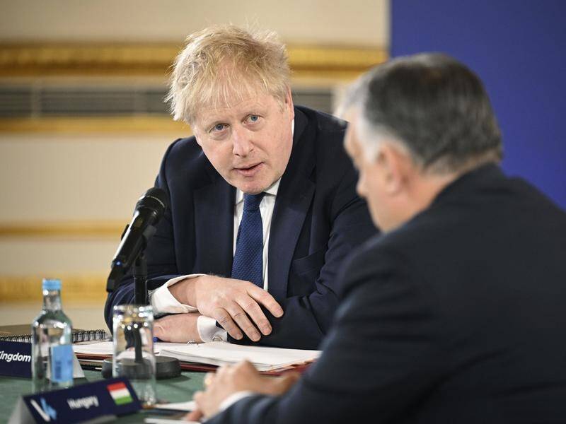 UK PM Boris Johnson has met leaders from the Czech Republic, Hungary, Poland and Slovakia.