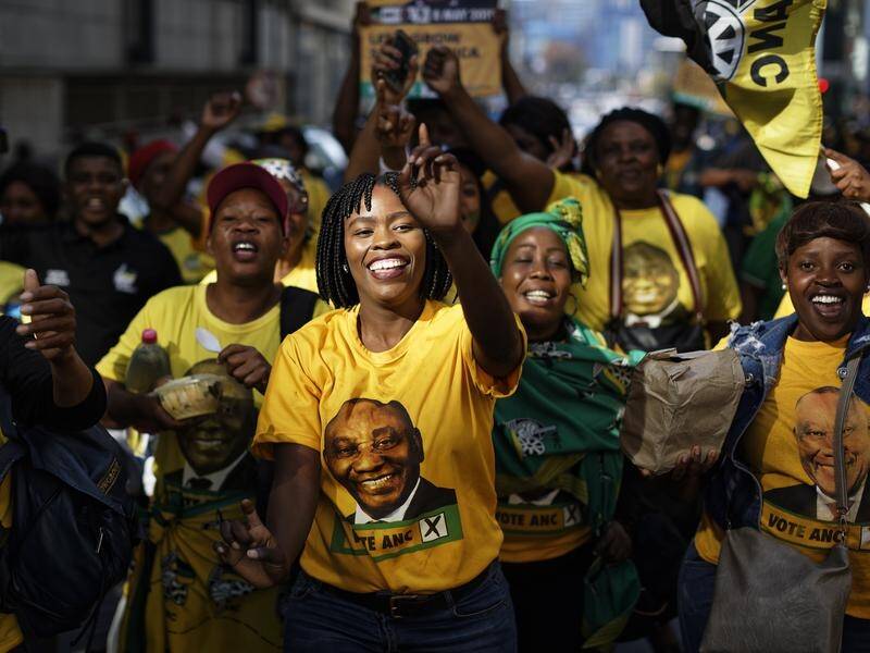 The ANC is celebrating its election victory on President Cyril Ramaphosa's anti-graft platform.