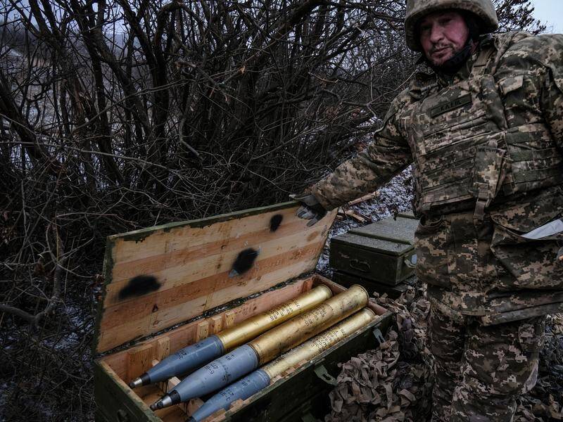 Ukrainian officials say 155-calibre ammunition shells will be manufactured in the country. (EPA PHOTO)