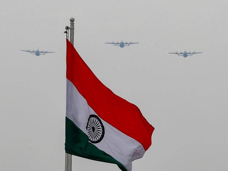 Indian Air Force planes in a flyover to pay tribute to health care workers fighting coronavirus.