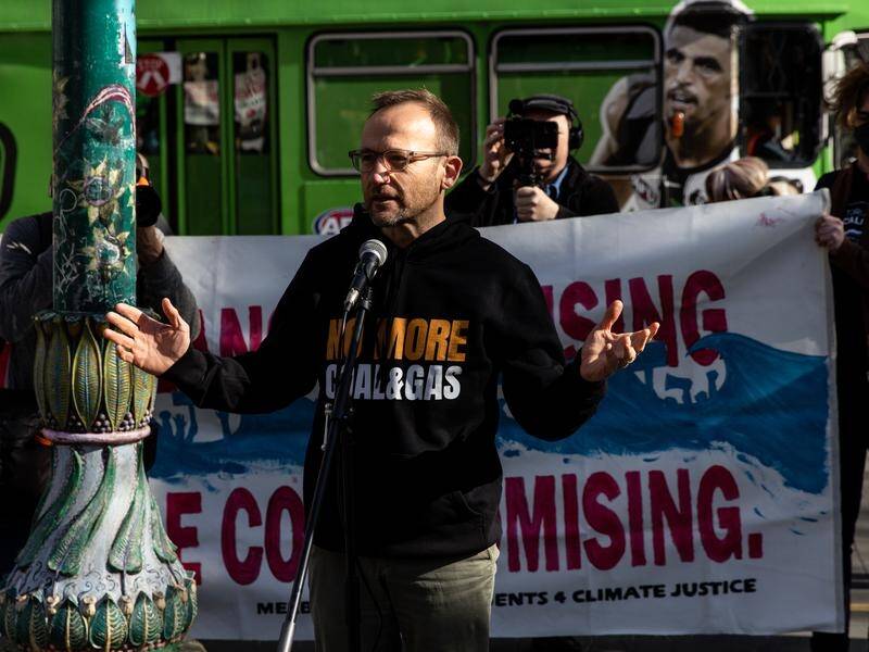 Greens leader Adam Bandt has accused the federal government of undoing its own climate legislation. (Diego Fedele/AAP PHOTOS)