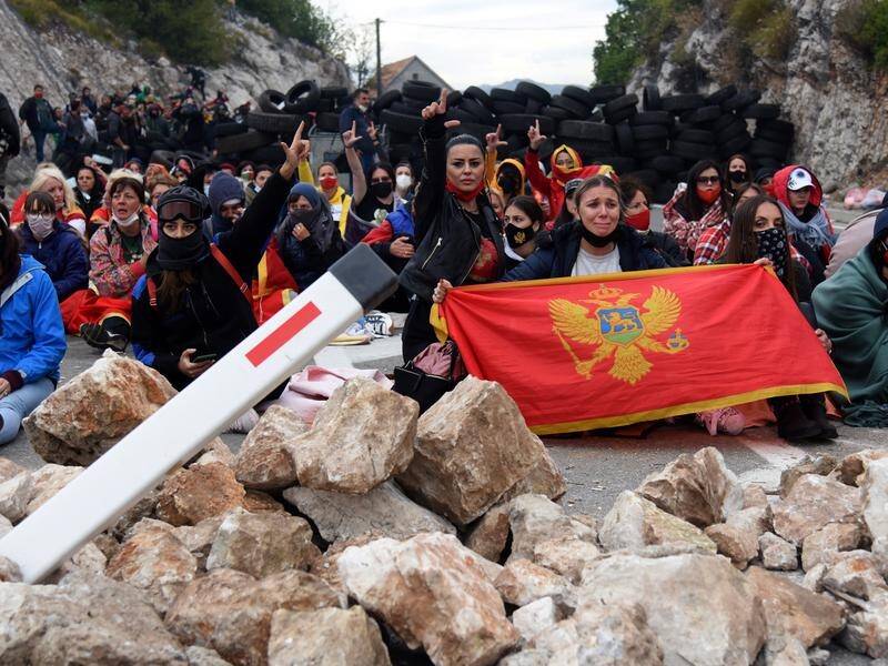 Montenegrins have protested against the dominant role in the country of the Serbian Orthodox Church. (EPA PHOTO)