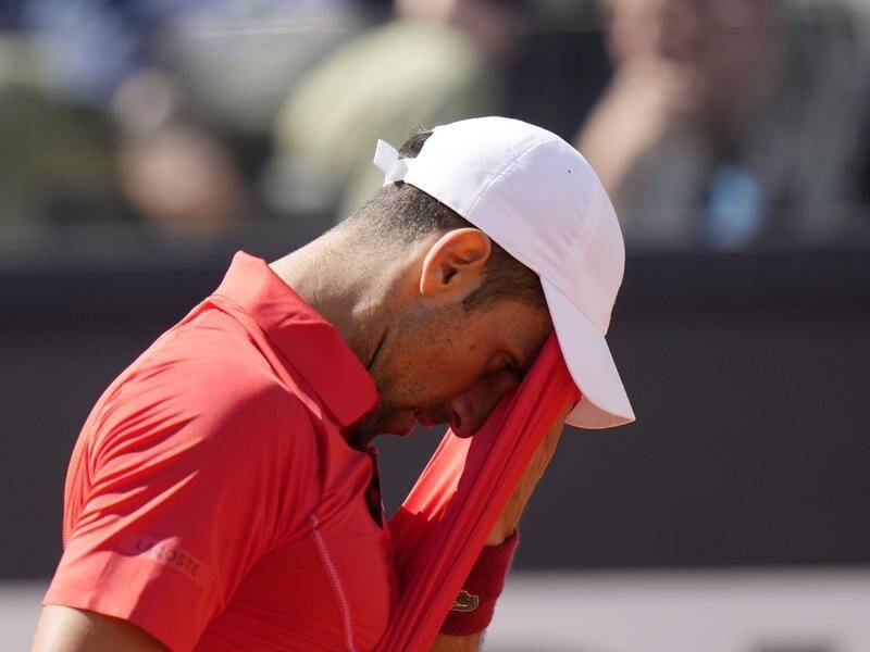 Novak Djokovic had a bad day at the Italian Open as he slumped to a shock defeat in Rome. (AP PHOTO)