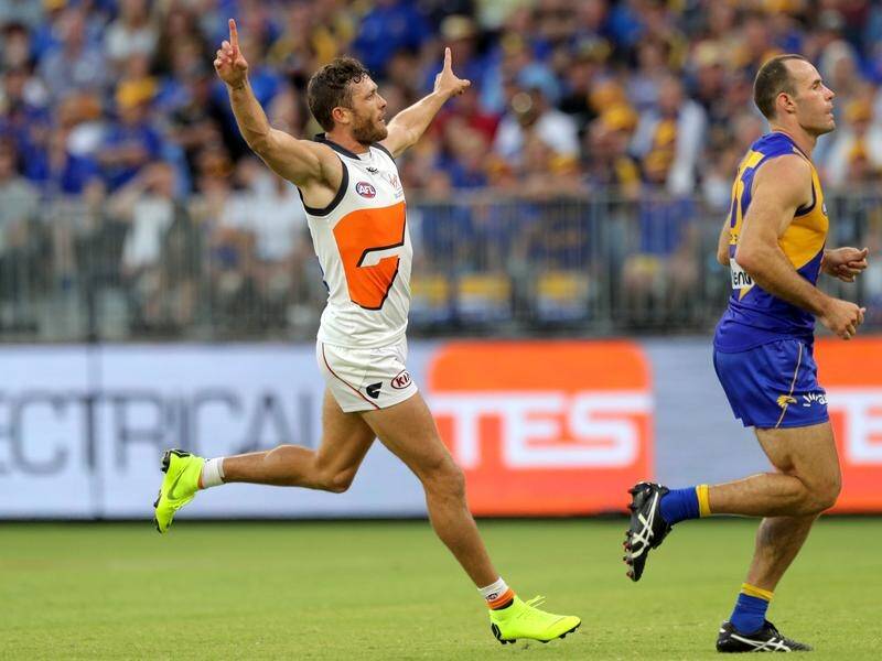 Sam Reid (L) has featured in every game this season for second-placed GWS.