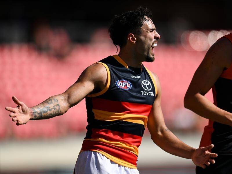 Izak Rankine is relishing the prospect of playing for the Crows at Adelaide Oval. (Steven Markham/AAP PHOTOS)