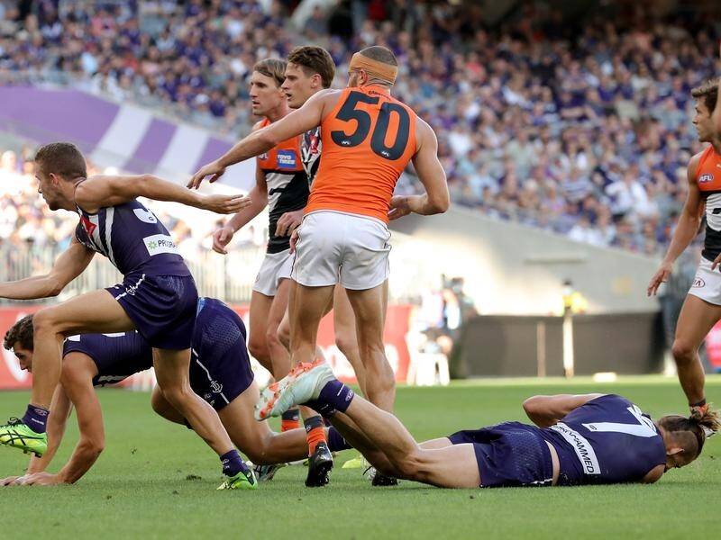 GWS' Sam Reid suspended for bump on Fyfe, The Canberra Times
