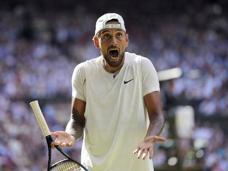 Nick Kyrgios took umbrage over questions about his big match temperament in the Wimbledon final.