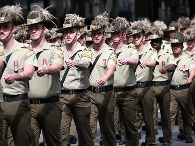 The government has set aside $400m for retention bonuses to increase the size of its armed forces. (Darren England/AAP PHOTOS)