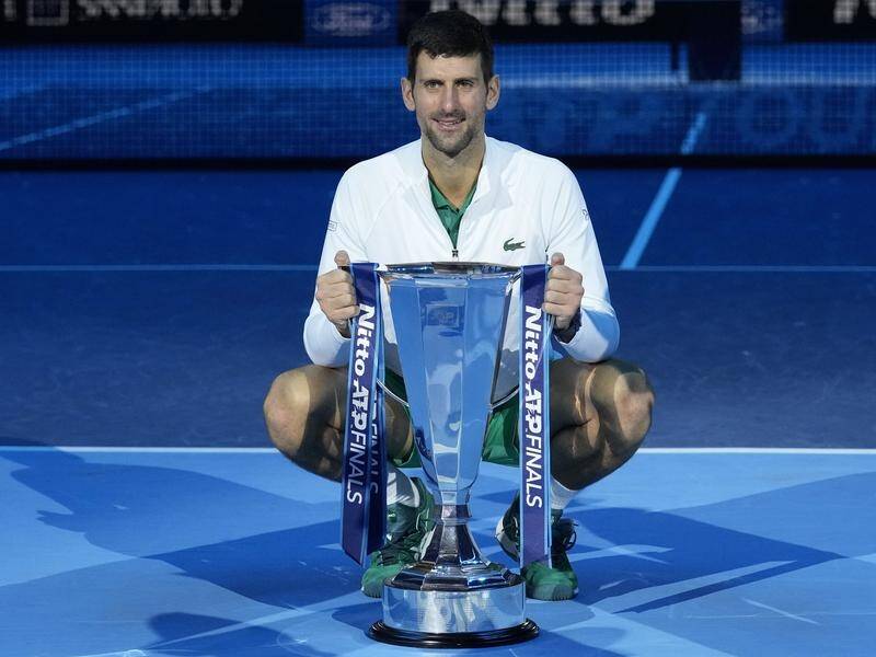 Recently crowned ATP Finals champion Novak Djokovic will play in January's Adelaide International. (AP PHOTO)
