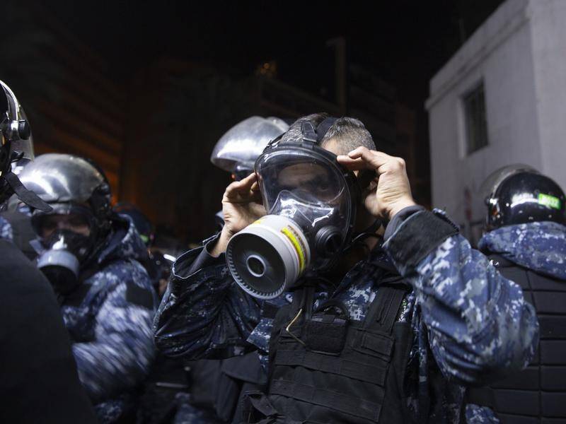 Protesters have clashed with police in Beirut during unrest over a new prime minister.