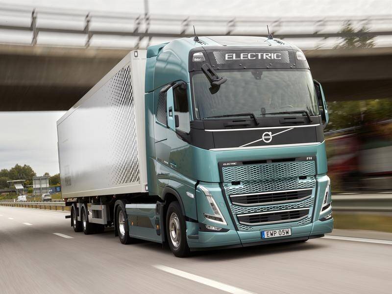 Volvo's FH Electric truck is on show in Australia but restrictions mean it's not allowed on roads. (PR HANDOUT IMAGE PHOTO)